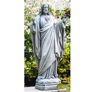 Statue religieuse en marbre blanc, pierres naturelles sculptées à la main, de haute qualité, art chrétien, jésus, offre spéciale