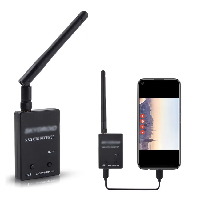 Pocket FPV USV otg 5.8G UVC receiver Mobile phone display aerial shot