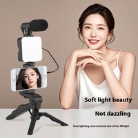 Kit de réalisation vidéo : trépied pieuvre pour téléphone, éclairage LED, microphone, trépied mains libres, kit d'éclairage vidéo, perche à selfie