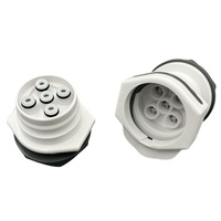 Raccord à barbillon double port 1/8'' en plastique à conception nouvelle BRT, avec valve multi-lignes et insert mâle, accouplement rapide en acier inoxydable