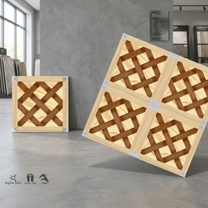 Carreaux de sol en céramique 300x300mm, design marocain, imprimés numériquement, brillants et émaillés, carreaux 12x12 pour revêtements de sol intérieurs - Product Image 4