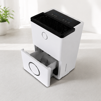 Déshumidificateur d'air domestique intelligent 6L avec panneau de commande numérique et dégivrage automatique pour usage en pièce
