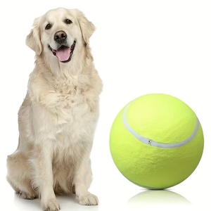 Balle de tennis géante de 9,5 pouces pour chiens, jouet gonflable pour animaux de compagnie, balle surdimensionnée de 24 cm avec logo personnalisé - Product Image 1