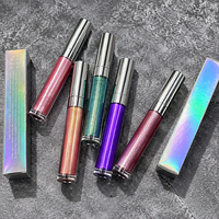 Fard à paupières liquide multichrome scintillant personnalisé avec logo privé, 5 couleurs, faible MOQ