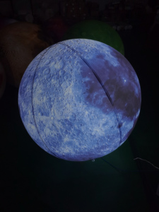 Ballons gonflables en PVC étanches à l'air avec lumière LED, planètes Terre, Soleil, Lune, Saturne et Mars, couleur personnalisée, taille 1m-5m, impression UV durable - Product Image 6