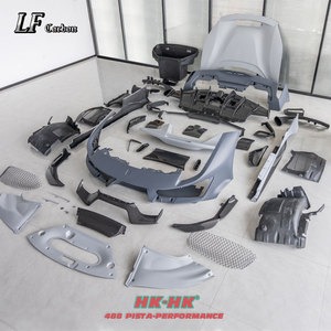 Fibra de Carbono Húmeda para Difusor de Parachoques Delantero de Ferrari <span class=keywords><strong>488</strong></span> Pista, Kit de Carrocería Facelift - Product Image 4