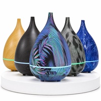 Diffuseur d'arômes USB en gros, humidificateur ultrasonique d'huiles essentielles avec veilleuse LED, aspect verre coloré, purificateur d'air domestique OEM