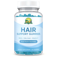 Gummies capillaires OEM ODM à la biotine pour la croissance des cheveux, supplément multivitaminé naturel aux fruits pour la santé capillaire