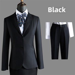 Conjunto de traje de negocios azul real de alta calidad para mujer, ropa de trabajo de oficina profesional para <span class=keywords><strong>empleo</strong></span> bancario, incluye cuello de chaleco - Product Image 3