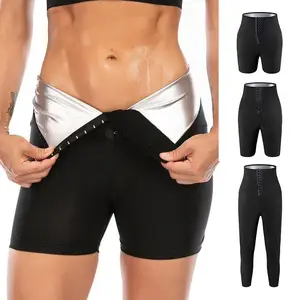 Custom Vrouwen Body Shaper Tummy Biker Pak Sliming Shorts Lange Broek Zweet Hoge Taille Trainer Sauna Broek Leggings