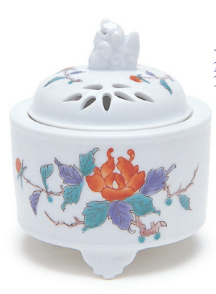 Peinture de pivoine et de bambou, forme cylindrique