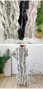 TWOTWINSTYLE donna design primavera abito lungo lungo lungo Patchwork volant stampa leopardato decorazioni tinta tinta semplice - Product Image 4