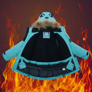 Pantalon à bretelles coupe-vent, imperméable, chaud et résistant à l'usure pour garçons de 2 à 6 ans, ensemble de <span class=keywords><strong>ski</strong></span> pour bébé avec fermeture à glissière - Product Image 3