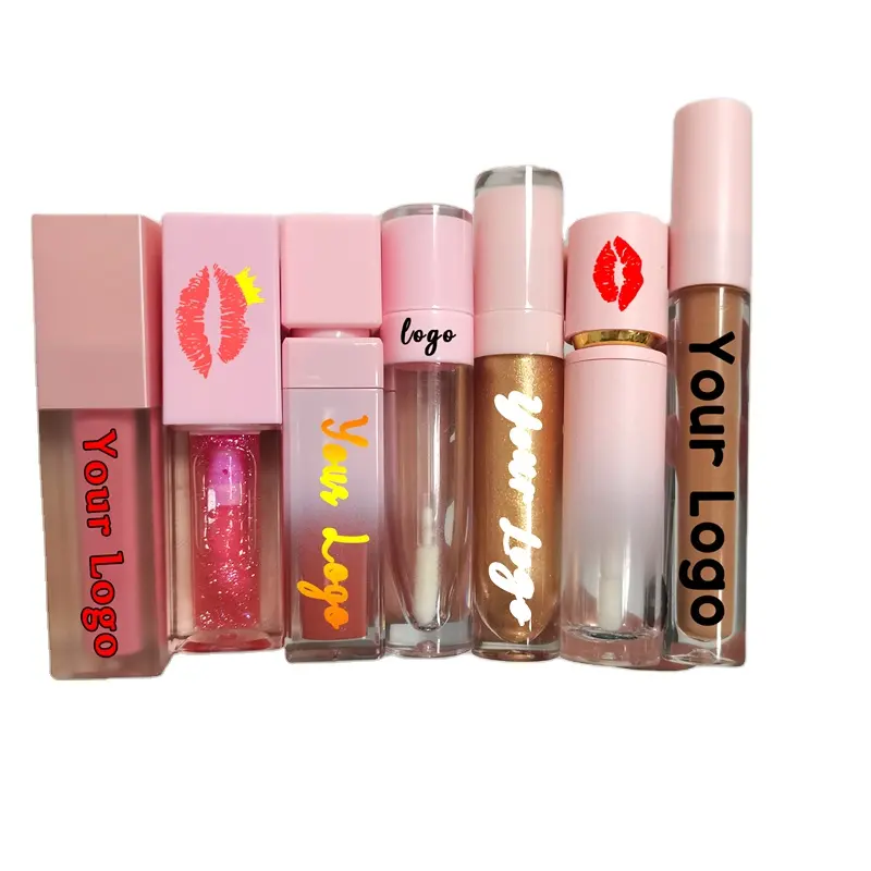 Wählen Sie Ihre eigenen Farben Lip gloss für DIY Private Label Bio-Schimmer Lip gloss mit leeren Lipgloss-Tuben für den Großhandel