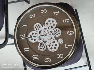Modern Moving Gear Wall <b>Clock</b> Large Vintage Industrial Mechanical Design Decorative <b>Clock</b> for Living Room and Office - Product Image 4