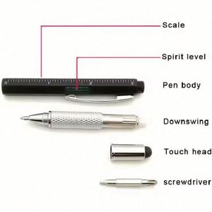 Wholesale Custom Logo 6 in 1 Multifunction <b>Pen</b> for Promotional Business <b>Gift</b> Multi Function Ballpoint Tool Ball <b>Pens</b> - Product Image 3