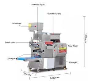 Ticari sanayi japon erişte makinesi/makarna Ramen hamur erişte kesme ile makine yapmak
