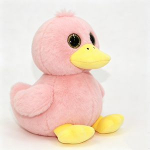 Peluche de Pato Personalizado, Suave y Esponjoso, con Ojos Grandes y Adorables, Pato Rosado Sentado para Abrazar - Product Image 4