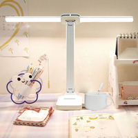 Lampe de lecture de table pliable multifonctionnelle à LED avec protection oculaire, rechargeable par USB, moderne, blanche, CJD D20B