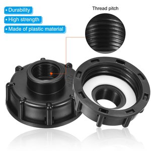 Conectores Duraderos Negros para Tanques, Tapa Roscada de Rosca Gruesa, Conector Adaptador de Rosca Hembra - Product Image 4