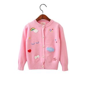 เสื้อสเวตเตอร์เด็กผู้หญิงสีพื้น ผลิตภัณฑ์จีน ผ้าถักนุ่ม ผลิตด้วยเครื่องถักคอมพิวเตอร์ - Product Image 6