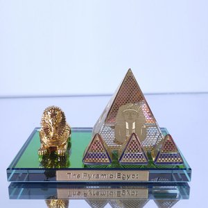 <span class=keywords><strong>Pirámide</strong></span> <span class=keywords><strong>egipcia</strong></span> de cristal dorado, modelo para regalo religioso - Product Image 5