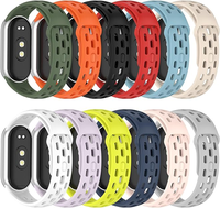 Correa de Silicona Transpirable para Reloj Inteligente Mi Band 10 9 8, Cómoda Correa de Malla para Muñeca, Marca Upro Outdoor Sports