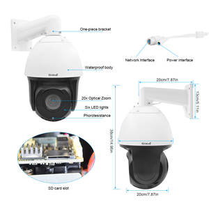 JideTech 7 inç POE ağ CCTV PTZ IP güvenlik kamera 2MP 36X AutoTracking insansı algılama kapalı uygulama gece görüş - Product Image 3
