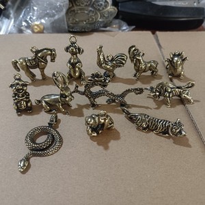 Cadeaux <span class=keywords><strong>d</strong></span>'anniversaire en laiton pur KI Tengqiao pour les douze signes du zodiaque chinois : Rat, Bœuf, Tigre, Lapin, <span class=keywords><strong>Dragon</strong></span>, Serpent, Cheval - Product Image 3