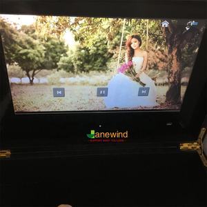 Kotak perhiasan kayu mewah kustom dengan pemutar Video Lcd 10 inci layar sentuh kotak hadiah Video Lcd unggah kotak presentasi Video Anda - Product Image 3