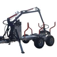 Trailer Pengangkut Kayu 1 Ton dengan Crane Hidrolik, Motor & Pompa |   Pembelah Kayu Bertenaga Bensin untuk ATV/UTV Pengangkatan dan Pengangkutan Kayu