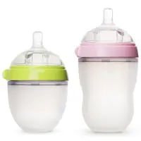 Amazon Botol Susu Bayi Silikon Tidak Beracun, Botol Susu Bayi Balita dengan Tutup Bebas BPA, Botol Susu Anti-kolik 150ML 250ML