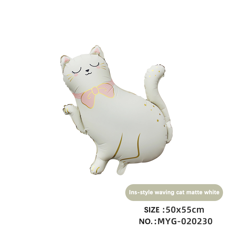 Gatto che saluta bianco opaco