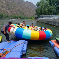 Bateau gonflable rotatif d'extérieur pour la pêche, le ski nautique, le saut aquatique, la banane aquatique et le canard aquatique, avec capacité supérieure à 500 kg