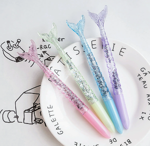 Stylo à bille transparent à paillettes fantaisie, en plastique, encre multicolore, pour le bureau et l'école - Product Image 2