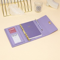 Agenda A6 à couverture rigide, à feuilles mobiles, format tri-fold, avec reliure à anneaux, impression personnalisée, collection 2026