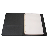 Organisateur de bureau en cuir PU gaufré de marque OEM, porte-documents efficace, classeur à anneaux, porte-fichiers, portefeuille pour fournitures