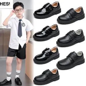 Sepatu kulit kinerja sekolah siswa sepatu pesta anak laki-laki sepatu Gaun untuk anak-anak