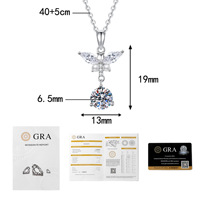 Collier Moissanite en argent sterling S925 haut de gamme Original Cross-Border Mini Shell Pearl Butterfly Design Versatile Luxury
