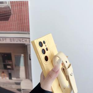 Pour Samsung S23 Ultra étui de téléphone portable Ins doudoune dragonne en cuir S24 antichoc S22 support S21 S20 couverture téléphone - Product Image 4