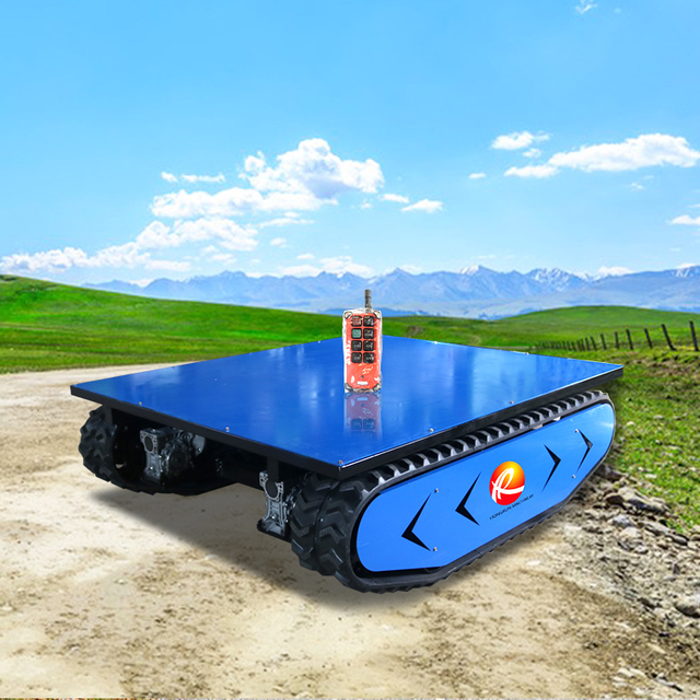 Remote Controlled Walking Small Crawler Chassis All Terrain Rubber Crawler Robot Chassis Platform