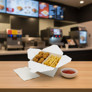 Cajas de Papel Portátiles Personalizadas de Grado Alimenticio para Comida Rápida para Llevar, Empaque para Hot Dogs, Pollo Frito y Hamburguesas - Product Image 5