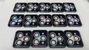 Protector de Pantalla de Vidrio Templado con Diamantes para iPhone 17 Pro Max 16 15 Pro 14 Plus 13 12 11, Cubierta para Lente de Cámara Móvil - Product Image 6