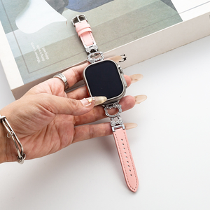 Bracelets de <span class=keywords><strong>montre</strong></span> en <span class=keywords><strong>cuir</strong></span> avec fermoir de connexion en métal de style mignon, adaptés aux tailles 38/40/41/42/44/45/46/49MM - Product Image 3