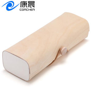 Étui à lunettes en bambou, placage de bois naturel, style rectangulaire tendance, 8-8,9 pouces, WC026, été 2024 - Product Image 2