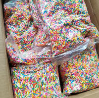Großhandelspreis 2mm Zucker-DIY Bunte Jimmies Zuckerstreusel Backdekoration Zutaten für Kuchen Eiscreme