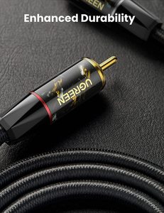 UGREEN Câble coaxial audio numérique RCA vers RCA Adaptateur Hi-Fi Sound Câble RCA tressé en nylon Coque en alliage de zinc <span class=keywords><strong>S</strong></span>/<span class=keywords><strong>PDIF</strong></span> - Product Image 3