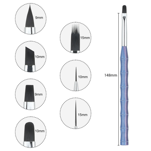 Nouvel ensemble de 7 pinceaux de <span class=keywords><strong>d</strong></span>écoration pour ongles en acrylique, design <span class=keywords><strong>forme</strong></span> bambou, pour gel UV, peinture et dessin - Product Image 6