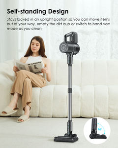 שואב אבק אלחוטי, שואב מקל ומגב 2 ב-1 עם מעמד עצמי ותאורת LED ירוקה לרצפות עץ, שטיחים, רכב ופרווה של חיות מחמד - Product Image 4