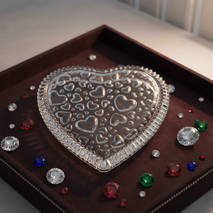 Plateau de service en verre en forme de <span class=keywords><strong>cœur</strong></span> classique écologique avec <span class=keywords><strong>des</strong></span> cœurs en relief pour <span class=keywords><strong>les</strong></span> desserts de fête, <span class=keywords><strong>les</strong></span> bonbons, <span class=keywords><strong>les</strong></span> bijoux - Product Image 3